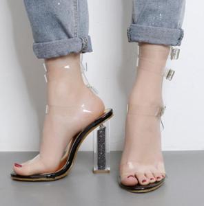 Clear Ladies High Heeled Fashion Sandals (HT-S1003)