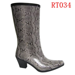 Fashion Women Rubber Rain Boot (RT034)